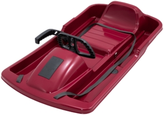 KHW | Lenkschlitten Snow Fox | Berry | 95 cm | TÜV-geprüft | inkl. Zugseil | ausgefeiltes Lenksystem | kälte- und lichtbeständiger Kunststoff | Made in Germany