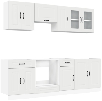 vidaXL 8-tlg. Küchenschrank-Set Kalmar Weiß Holzwerkstoff 3314821