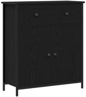 vidaXL Sideboard Schwarz Eiche 70 x 30 x 80 cm Holzwerkstoff und Stahl 863159