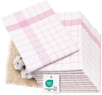 ZOLLNER Geschirrtuch, (Set, 12-tlg), 60x80 cm, 55% Baumwolle, 45% Leinen, vom Hotelwäschespezialisten