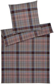 Elegante Flanell Bettwäsche Holmes 26005-1 Weinrot 135x200