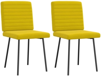 vidaXL Esszimmerstühle 2 Stk. Gelb Samt 4101163