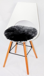 Heitmann Felle Stuhlkissen Lamm, Sitzauflage rund, Ø 45 cm, echtes Lammfell, waschbar, auch als 2er oder 4er Set
