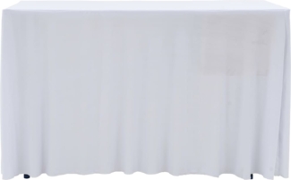 vidaXL 2 Stück Stretch-Tischdecken mit Rand Weiß 183 x 76 x 74 cm 133585