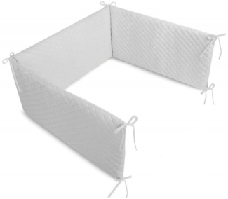 Bettnestchen 180x30 GESTEPPTER SAMT GRAU