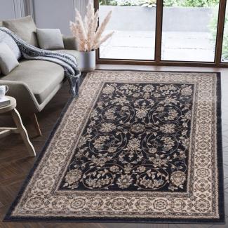 Mazovia Orientteppich Oriente Teppich - Traditioneller Teppich Orient Schwarz Beige, 60 x 100 cm, Geeignet für Fußbodenheizung, Pflegeleicht, Wohnzimmerteppich