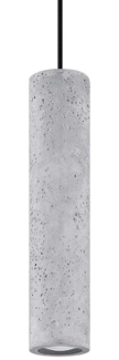 Pendelleuchte, Schwarz, Grau, Beton, Stahl, H 100 cm