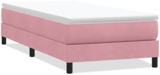vidaXL Boxspringbett ohne Matratze Rosa 100x210 cm Samt 3315818