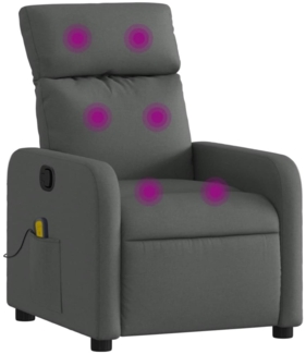 vidaXL Massage-Relaxsessel, Stoff, Dunkelgrau 3206864