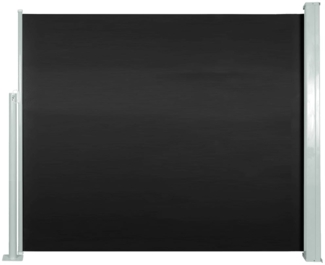 vidaXL Ausziehbare Seitenmarkise 120x300 cm Schwarz 45359