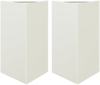 vidaXL Pflanzkübel 2 Stk. Weiß Dreieckig 50x43x75 cm Stahl 851174