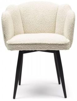 Riviera Maison drehbarer Esszimmerstuhl Dauphine Dining Armchair Boucle White Sand (drehbar) 8909001