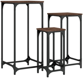 Couchtische, Sofatische 3 Stk. Braun Eichen-Optik Holzwerkstoff