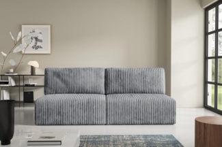 Compleo Schlafsofa klein, Cordsofa ohne Armlehnen, zweisitzer SAMBA, Designer-Sofa