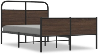 vidaXL Bettgestell ohne Matratze 140x200 cm Braun Eichen-Optik 4100501