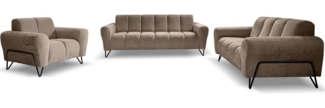 Beautysofa Polstergarnitur VOLARE, 3-Sitzer Sofa +2-Sitzer Sofa + Sessel, viele Farbvarianten