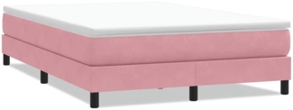 vidaXL Boxspringbett ohne Matratze Rosa 140x220 cm Samt 3315878