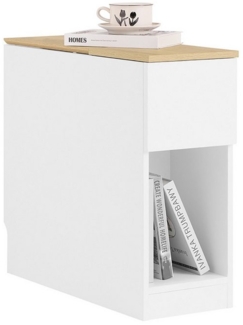 SoBuy Nachttisch FBT162, (1-St), Beistelltisch schmal, Nachtschrank Sofatisch, offenes Fach