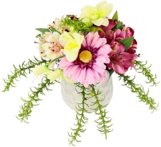 Kunstblume Arrangement Blüten, I.GE.A, Höhe 23 cm, Topf aus Keramik