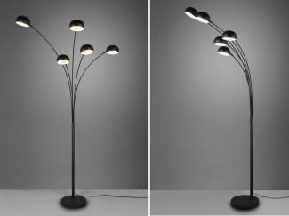 TRIO Leuchten Stehlampe DITO, Stehleuchte 5-flammig, Ein-/Ausschalter, ohne Leuchtmittel, Höhe 210 cm, Auslage 70 cm, mit 2 m Kabel, Kippschalter