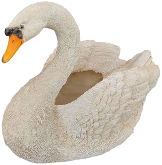 abc HOME Blumentopf Pflanzentopf Schwan, Polyresin, Für Außenbereich geeignet