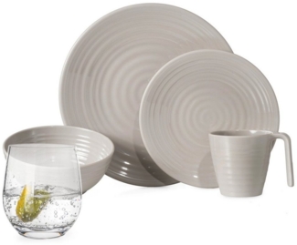 Moritz Geschirr-Set Camping Geschirr Coffee + Gläser, Melamin, 16 - 32 tlg, Geschirrset Campinggeschirr Picknick Set 4 Personen