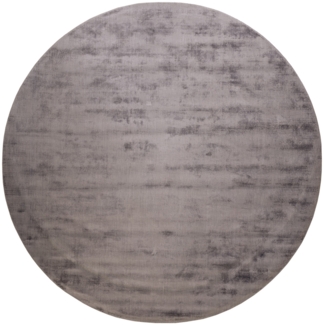 Morgenland Viskose Teppich - Symphony - rund - 200x200 - Dunkelgrau