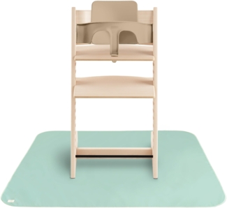 Mushie Spritzmatte Bodenschutzmatte für Baby | Wasserdichte & Maschinenwaschbare Matte für Hochstuhl | 108x108 cm | Leicht, Langlebig & BPA-frei Splat Mat | Perfekt für Essensbereich (Roman Green)