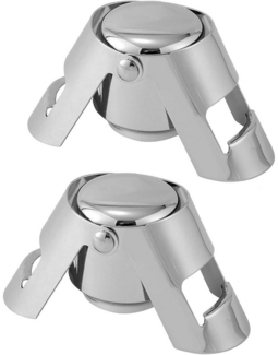 Auledio Flaschenverschluss 2/3 Stück Sektverschluss Edelstahl Sektflaschenverschluss Reusable, (2-tlg), Champagner Verschluss sektverschluss Flaschenverschluss Auslaufsicher