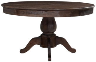 baario Esstisch Esstisch LA BEAUME 100cm, Landhausstil antikbraun rund massiv Eiche Finish