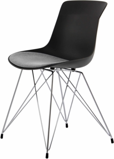 Stuhl Emily 110 2er-Set Schwarz / Grau