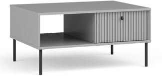 AX LIVING Couch Tisch Irelis 87 cm Grau mit Ablage