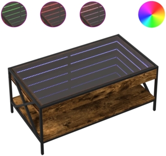 vidaXL Couchtisch mit Infinity-LED Räuchereiche 90x50x38 cm 847709