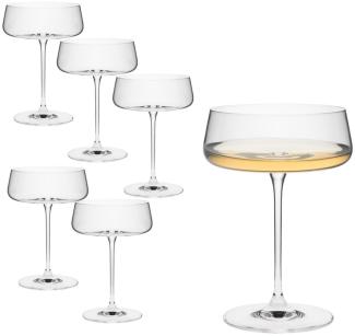 Rona Mode Champagner Schale 425 ml 6er Set moderne Sektschalen