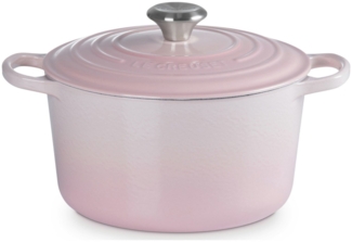 Le Creuset Bräter rund hoch 24 cm Shell Pink Gusseisen Signature - 20 bis 24 cm - Rosa