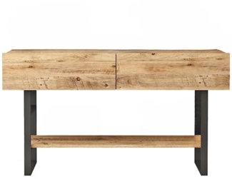 Calicosy Konsole mit 2 Klapptüren und 1 Regal im Atlantik-Kiefer-Dekor - L138,8 cm - Helles Holz