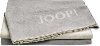 JOOP! Plaid / Decke MELANGE Doubleface Stein-Silber 150 x 200 cm