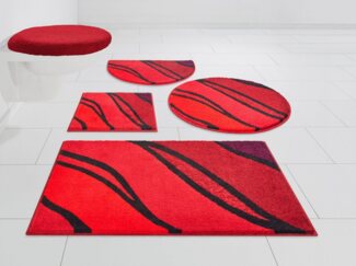 Grund Badematte Belize, Badvorleger, Badezimmer Teppich, sehr weich, Höhe 20 mm, rutschhemmend beschichtet, fußbodenheizungsgeeignet, schnell trocknend, Polyacryl, rund, weiche Haptik, auch als 3 teiliges Set erhältlich, Made in Europe