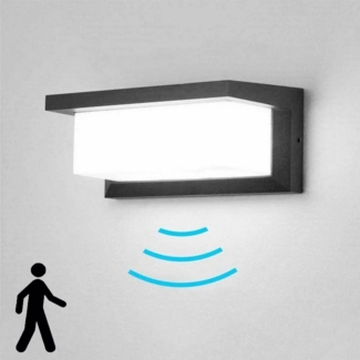 oyajia Wandleuchte 18W Wandleuchte Aussen Innen, LED Außenleuchte mit Bewegungsmelder, LED fest integriert, Wasserdicht IP65 Außenwandleuchte Modern Wandlampe Außenlampe