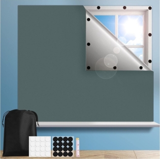 Verdunklungsrollo 100 % Verdunkelungsvorhänge für Schlafzimmer, Ohne Bohren, Coonoor, Tragbare DIY-Fensterjalousien, für Babyzimmer, Reisen, Schlafsaal