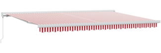 vidaXL manuelle Einziehmarkise Rot und weiße Streifen 500x300 cm 3331273