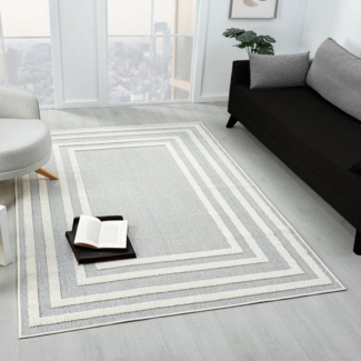 Vimoda Teppich galaxus Wohnzimmer Barbaren Design Hochtief Waschbar, in-/Outdoor, Rechteckig, Höhe: 10 mm, Rückenmaterial Baumwolle, Weich & robust modern Design Raute
