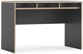 Schreibtisch Tetrix Anthrazit 112 x 55 cm mit 3 Fächern Vicco