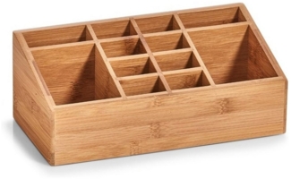 Zeller Present Aufbewahrungsbox Zeller 25385 Organizer mit 12 Fächern, Bambus, ca. 25,4 x 12 x 10 cm