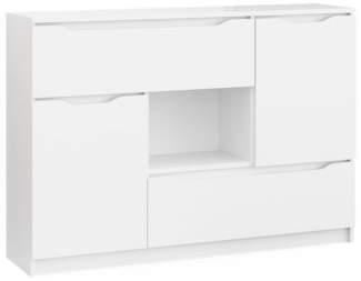 Vicco Kommode RUBEN Weiß 4 Schubladen 120 cm Sideboard Mehrzweckschrank Schrank