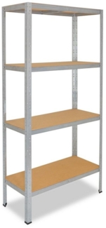 shelfplaza Schwerlastregal HOME, 230x70x40cm verzinkt, 4 Böden, Kellerregal, Garagenregal, Steckregal