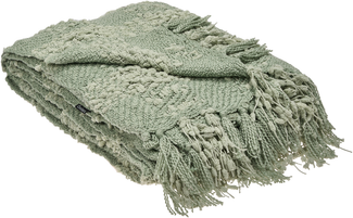 Kuscheldecke VELLA Stoff 150 x 200 cm Grün
