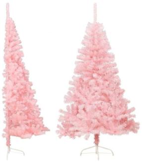 vidaXL Künstlicher Halb-Weihnachtsbaum mit Ständer Rosa 150 cm PVC 344671