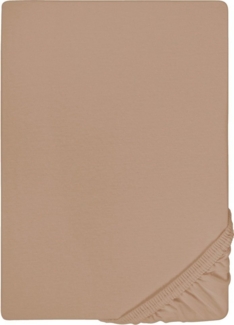 Biberna Jersey Elasthan Spannbettlaken Spannbetttuch 180x200 cm - 200x220 cm Macchiato