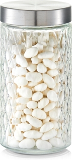 Vorratsglas Raute mit Metalldeckel - Ø 11 x 22 cm